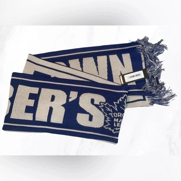 NWT Toronto Maple Leafs x OVO polyester blend Hockey Sports Casual scarf OS - Picture 2 of 2